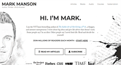 Desktop Screenshot of markmanson.net